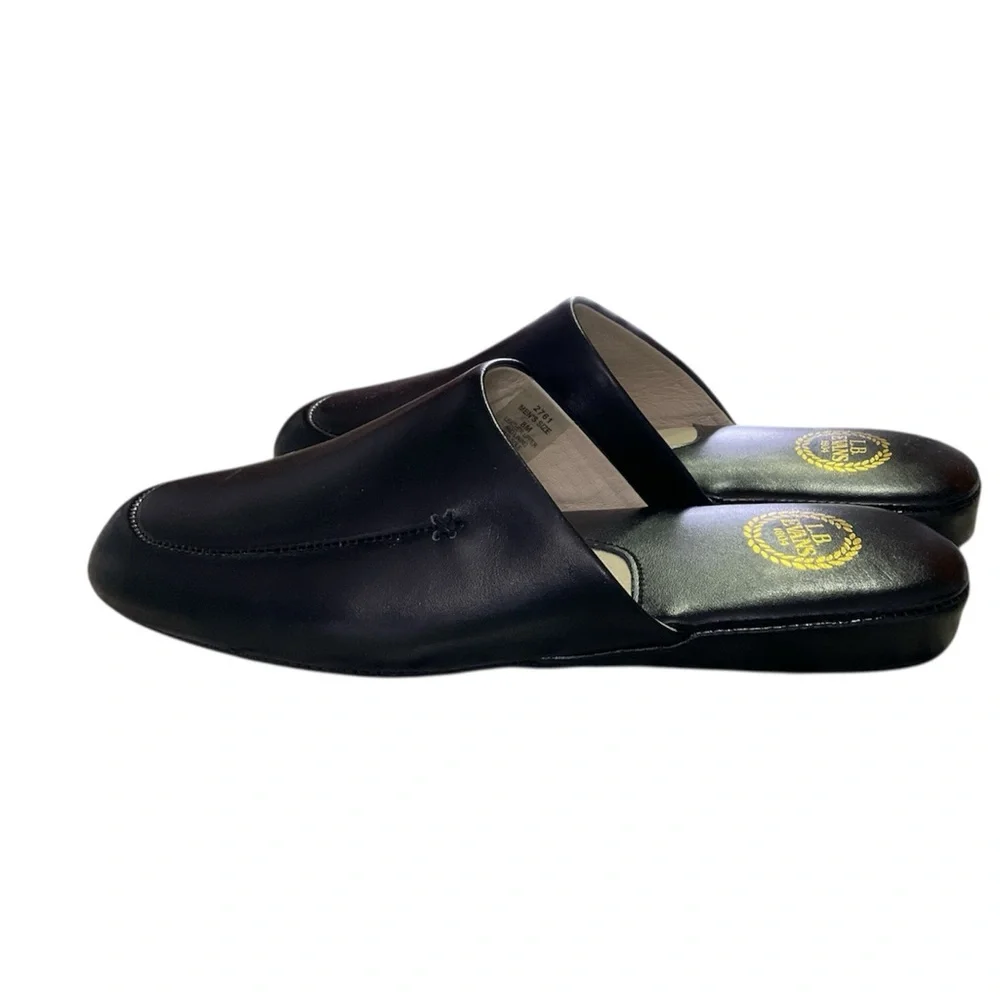 New L.B. Evans leather Duke Scuff Slipper Slides